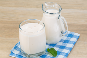 glass pitcher blue tablecloth kefir recipe health benefits